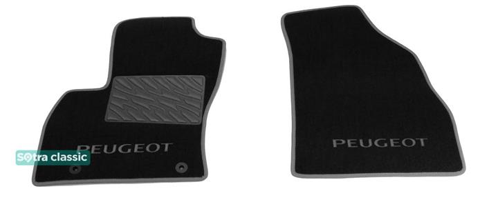 Sotra 07060-GD-BLACK Interior mats Sotra two-layer black for Peugeot Bipper (2008-), set 07060GDBLACK
