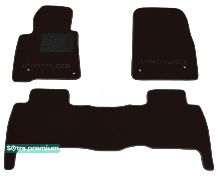 Sotra 07068-CH-CHOCO Interior mats Sotra two-layer brown for Toyota Land cruiser (2007-2012), set 07068CHCHOCO