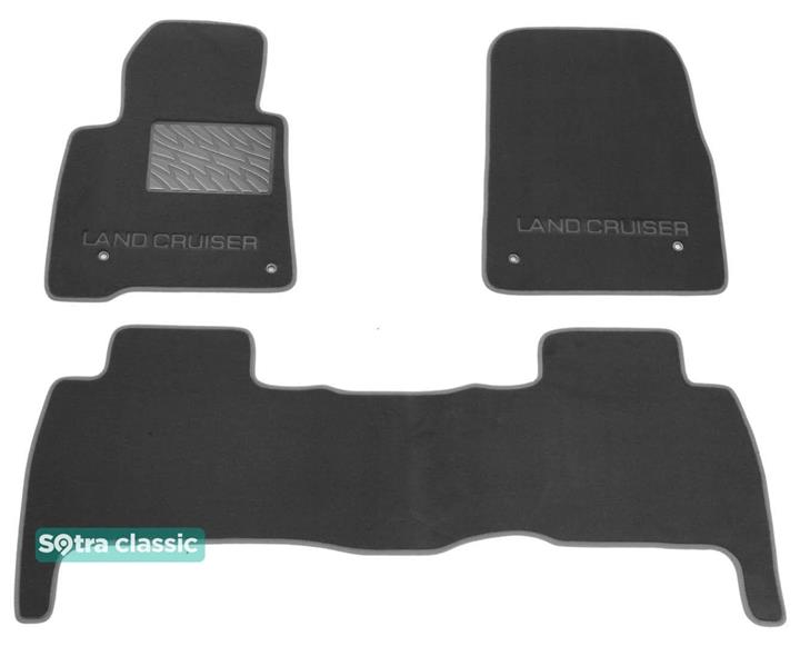 Sotra 07068-GD-GREY Interior mats Sotra two-layer gray for Toyota Land cruiser (2007-2012), set 07068GDGREY