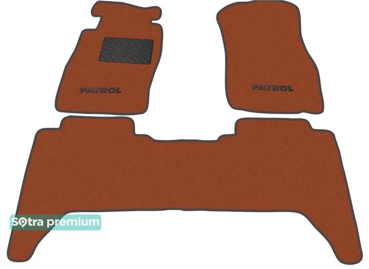 Sotra 07072-CH-TERRA Interior mats Sotra two-layer terracotta for Nissan Patrol (2004-2009), set 07072CHTERRA