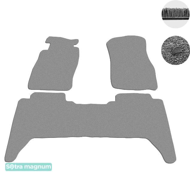 Sotra 07072-MG20-GREY Interior mats Sotra two-layer gray for Nissan Patrol (2004-2009), set 07072MG20GREY