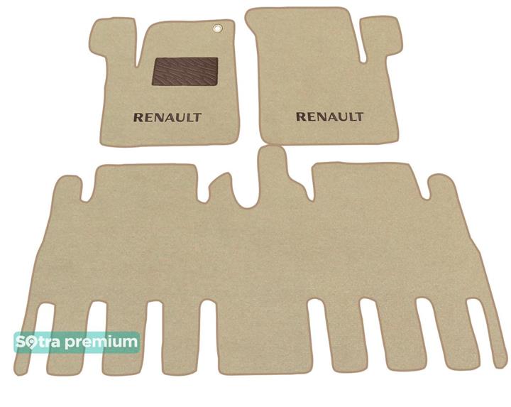 Sotra 07076-CH-BEIGE Interior mats Sotra two-layer beige for Renault Espace (1996-2002), set 07076CHBEIGE