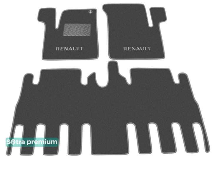 Sotra 07076-CH-GREY Interior mats Sotra two-layer gray for Renault Espace (1996-2002), set 07076CHGREY