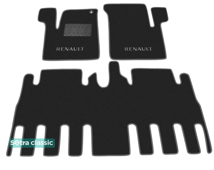 Sotra 07076-GD-BLACK Interior mats Sotra two-layer black for Renault Espace (1996-2002), set 07076GDBLACK
