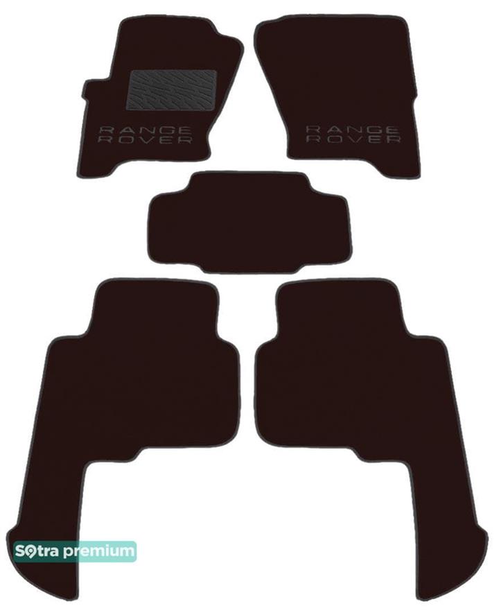 Sotra 07078-CH-CHOCO Interior mats Sotra two-layer brown for Land Rover Range rover sport (2005-2009), set 07078CHCHOCO