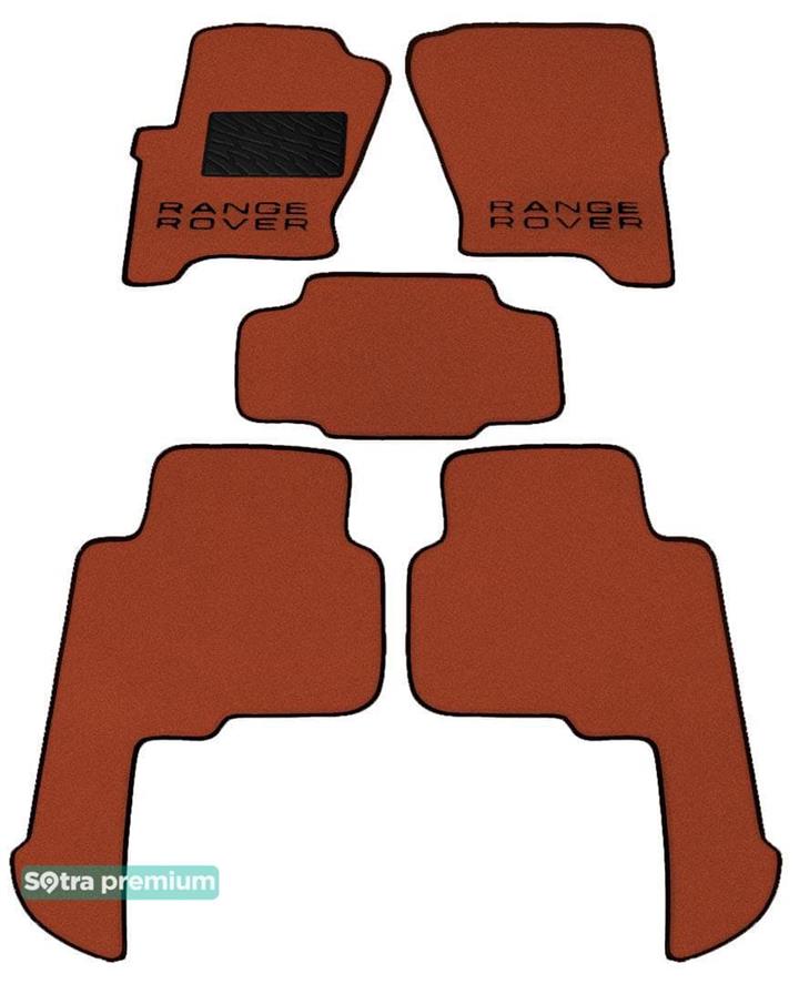 Sotra 07078-CH-TERRA Interior mats Sotra two-layer terracotta for Land Rover Range rover sport (2005-2009), set 07078CHTERRA