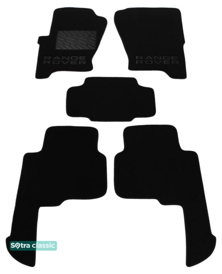 Sotra 07078-GD-BLACK Interior mats Sotra two-layer black for Land Rover Range rover sport (2005-2009), set 07078GDBLACK