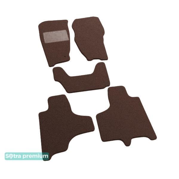 Sotra 07084-CH-CHOCO Interior mats Sotra two-layer brown for Jeep Cherokee (2008-2013), set 07084CHCHOCO