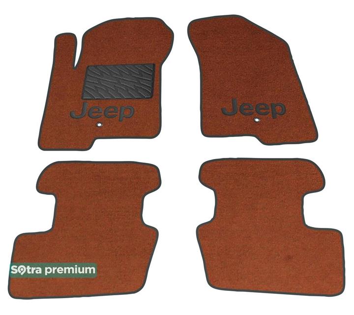 Sotra 07085-CH-TERRA Interior mats Sotra two-layer terracotta for Jeep Patriot (2007-2016), set 07085CHTERRA
