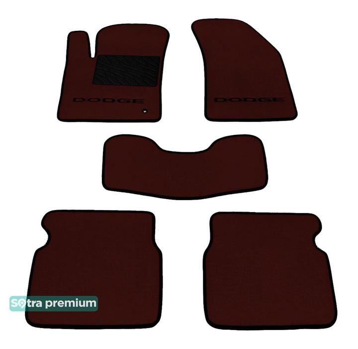Sotra 07110-CH-CHOCO Interior mats Sotra two-layer brown for Dodge Avenger (2008-2014), set 07110CHCHOCO