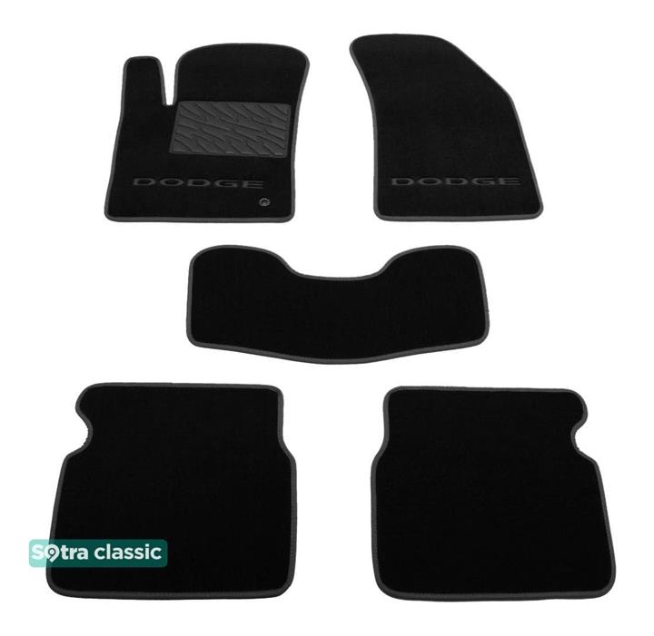 Sotra 07110-GD-BLACK Interior mats Sotra two-layer black for Dodge Avenger (2008-2014), set 07110GDBLACK