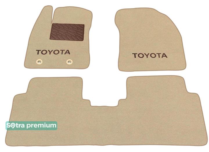Sotra 07116-CH-BEIGE Interior mats Sotra two-layer beige for Toyota Avensis (2009-), set 07116CHBEIGE