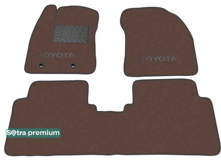 Sotra 07116-CH-CHOCO Interior mats Sotra two-layer brown for Toyota Avensis (2009-), set 07116CHCHOCO