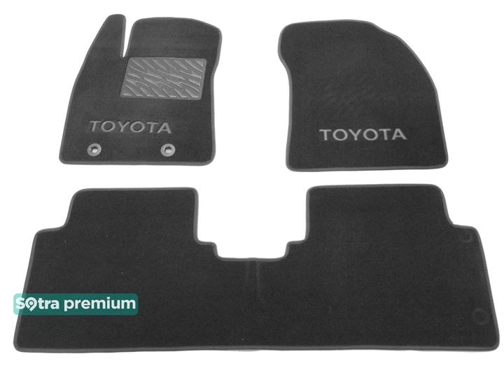 Sotra 07116-CH-GREY Interior mats Sotra two-layer gray for Toyota Avensis (2009-), set 07116CHGREY