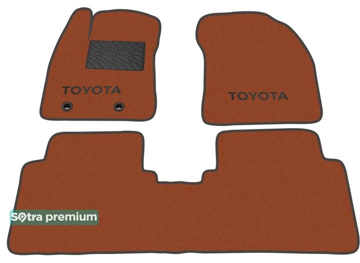 Sotra 07116-CH-TERRA Interior mats Sotra two-layer terracotta for Toyota Avensis (2009-), set 07116CHTERRA