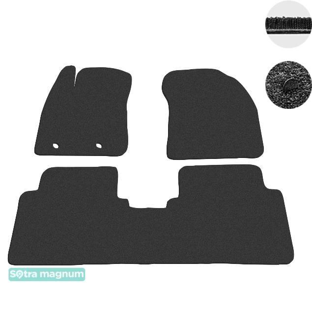 Sotra 07116-MG15-BLACK Interior mats Sotra two-layer black for Toyota Avensis (2009-), set 07116MG15BLACK