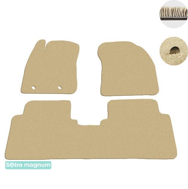 Sotra 07116-MG20-BEIGE Interior mats Sotra two-layer beige for Toyota Avensis (2009-), set 07116MG20BEIGE