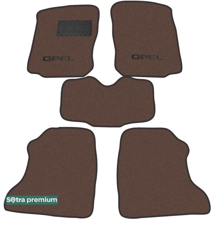 Sotra 07118-CH-CHOCO Interior mats Sotra two-layer brown for Opel Combo c (2001-2011), set 07118CHCHOCO