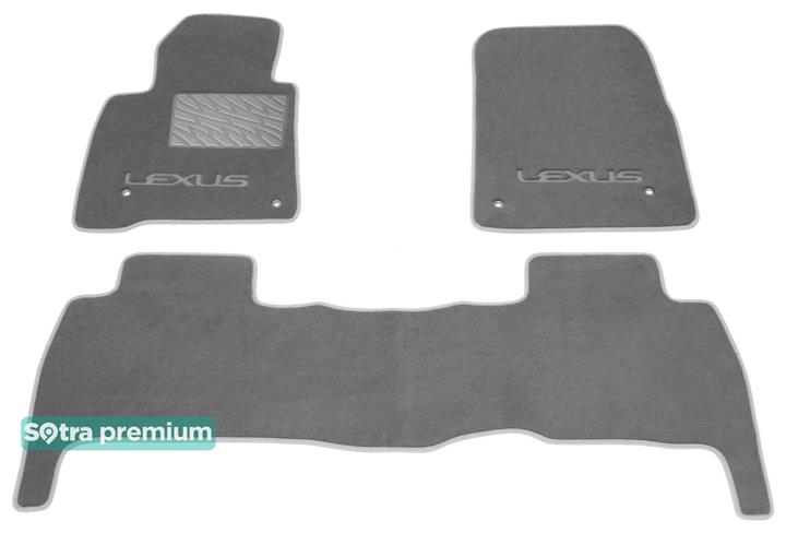 Sotra 07119-CH-GREY Interior mats Sotra two-layer gray for Lexus Lx570 (2007-2011), set 07119CHGREY