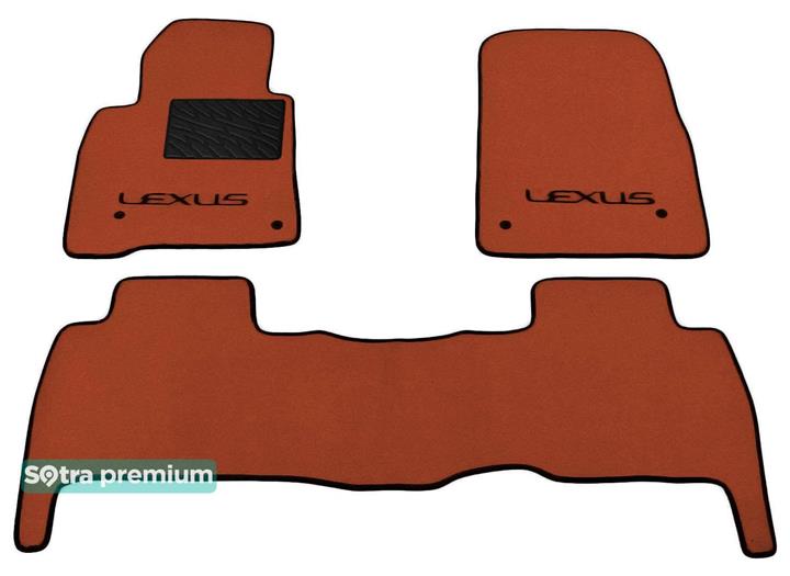 Sotra 07119-CH-TERRA Interior mats Sotra two-layer terracotta for Lexus Lx570 (2007-2011), set 07119CHTERRA