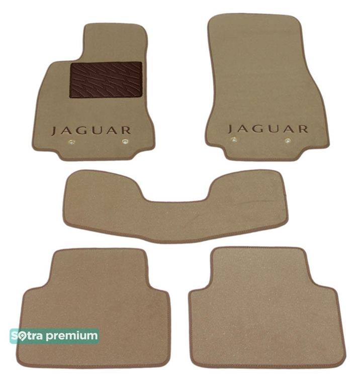 Sotra 07120-CH-BEIGE Interior mats Sotra two-layer beige for Jaguar Xf (2008-2015), set 07120CHBEIGE