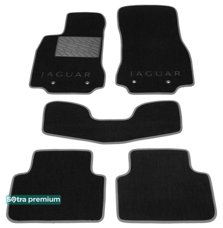 Sotra 07120-CH-BLACK Interior mats Sotra two-layer black for Jaguar Xf (2008-2015), set 07120CHBLACK