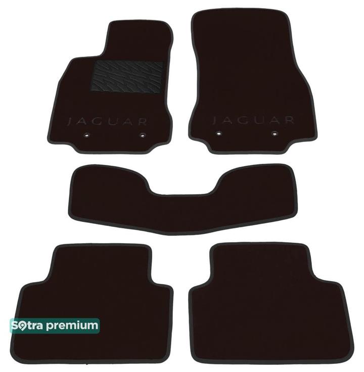 Sotra 07120-CH-CHOCO Interior mats Sotra two-layer brown for Jaguar Xf (2008-2015), set 07120CHCHOCO