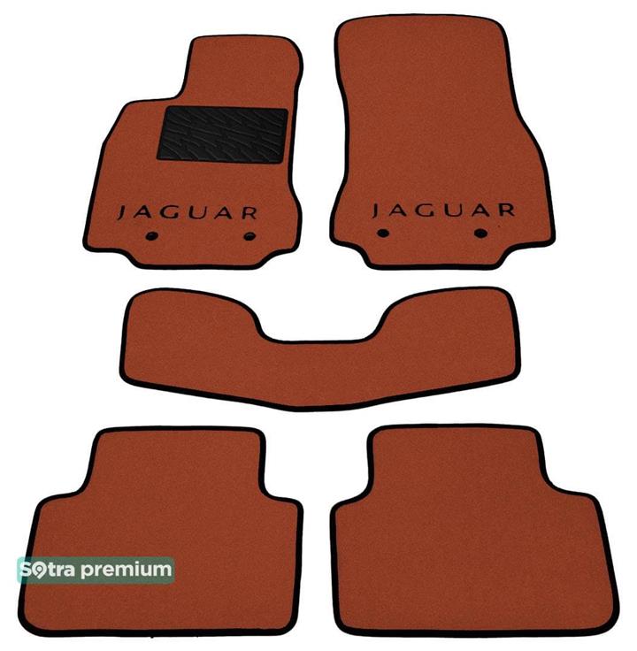 Sotra 07120-CH-TERRA Interior mats Sotra two-layer terracotta for Jaguar Xf (2008-2015), set 07120CHTERRA