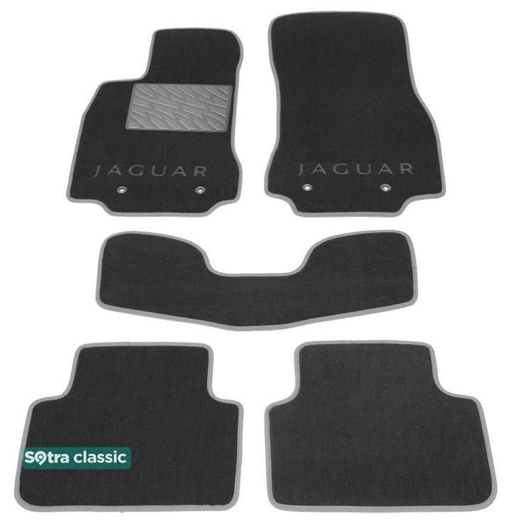 Sotra 07120-GD-GREY Interior mats Sotra two-layer gray for Jaguar Xf (2008-2015), set 07120GDGREY