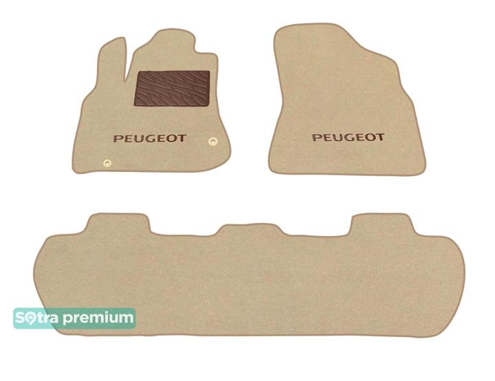 Sotra 07124-CH-BEIGE Interior mats Sotra two-layer beige for Peugeot Partner (2008-), set 07124CHBEIGE