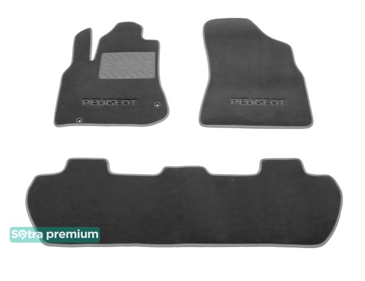 Sotra 07124-CH-GREY Interior mats Sotra two-layer gray for Peugeot Partner (2008-), set 07124CHGREY