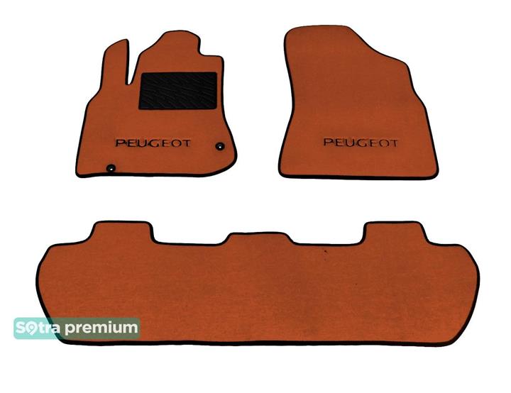 Sotra 07124-CH-TERRA Interior mats Sotra two-layer terracotta for Peugeot Partner (2008-), set 07124CHTERRA