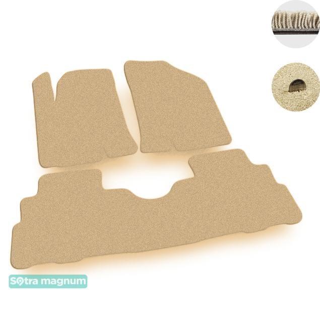 Sotra 07128-MG20-BEIGE Interior mats Sotra two-layer beige for KIA Soul (2008-2013), set 07128MG20BEIGE