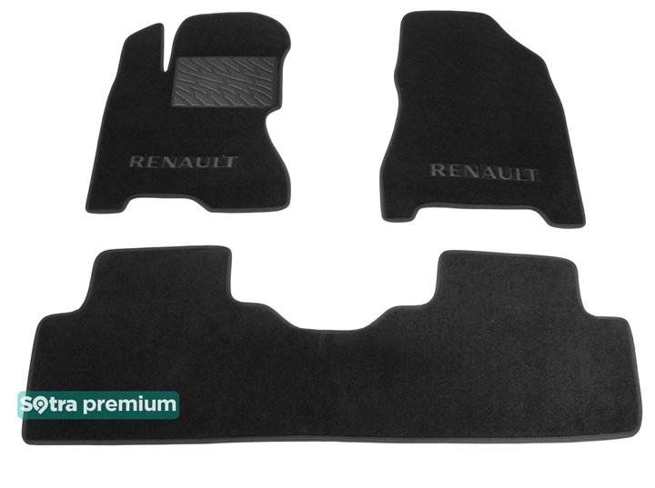 Sotra 07132-CH-BLACK Interior mats Sotra two-layer black for Renault Koleos (2007-2016), set 07132CHBLACK