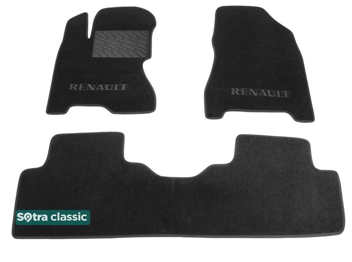 Sotra 07132-GD-BLACK Interior mats Sotra two-layer black for Renault Koleos (2007-2016), set 07132GDBLACK