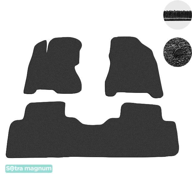 Sotra 07132-MG15-BLACK Interior mats Sotra two-layer black for Renault Koleos (2007-2016), set 07132MG15BLACK