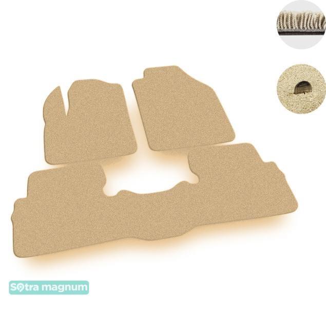 Sotra 07139-MG20-BEIGE Interior mats Sotra two-layer beige for Ford Tourneo connect (2002-2013), set 07139MG20BEIGE