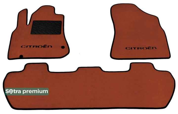 Sotra 07142-CH-TERRA Interior mats Sotra two-layer terracotta for Citroen Berlingo (2008-2018), set 07142CHTERRA