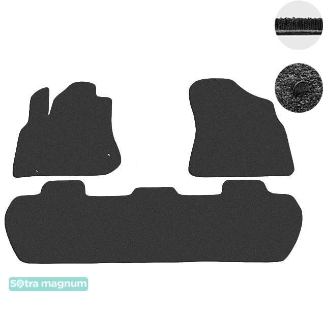 Sotra 07142-MG15-BLACK Interior mats Sotra two-layer black for Citroen Berlingo (2008-2018), set 07142MG15BLACK