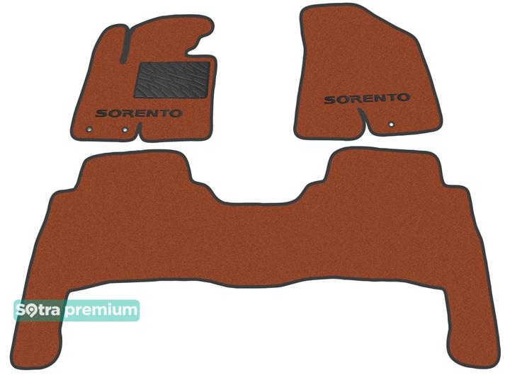 Sotra 07144-CH-TERRA Interior mats Sotra two-layer terracotta for KIA Sorento (2009-2012), set 07144CHTERRA