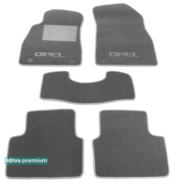 Sotra 07146-CH-GREY Interior mats Sotra two-layer gray for Opel Insigna (2008-2012), set 07146CHGREY