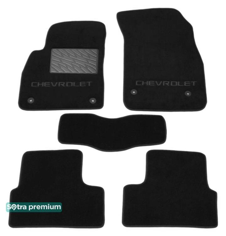 Sotra 07147-CH-BLACK Interior mats Sotra two-layer black for Chevrolet Cruze (2008-2015), set 07147CHBLACK