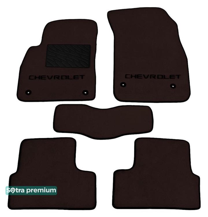 Sotra 07147-CH-CHOCO Interior mats Sotra two-layer brown for Chevrolet Cruze (2008-2015), set 07147CHCHOCO