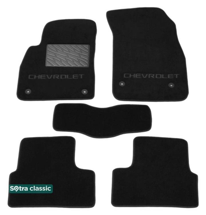 Sotra 07147-GD-BLACK Interior mats Sotra two-layer black for Chevrolet Cruze (2008-2015), set 07147GDBLACK