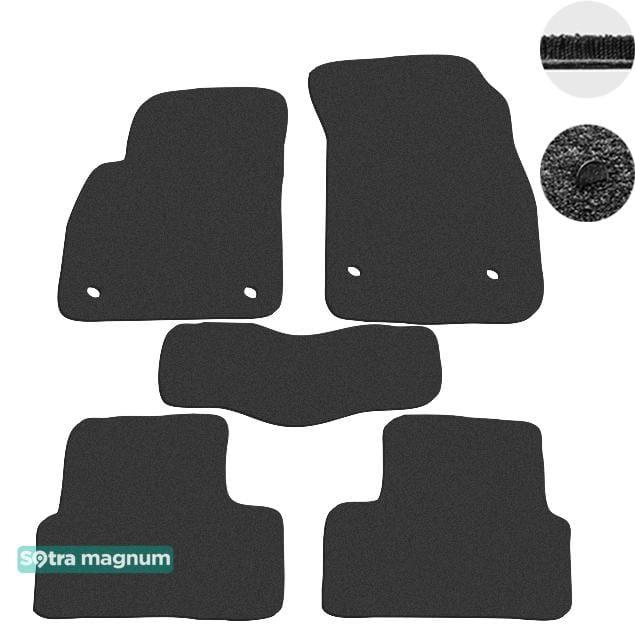 Sotra 07147-MG15-BLACK Interior mats Sotra two-layer black for Chevrolet Cruze (2008-2015), set 07147MG15BLACK