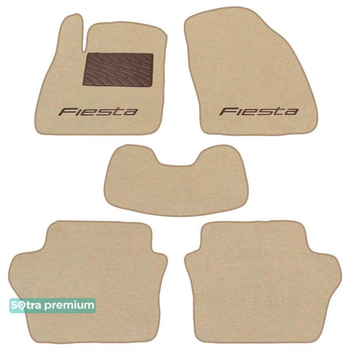 Sotra 07148-CH-BEIGE Interior mats Sotra two-layer beige for Ford Fiesta (2008-2017), set 07148CHBEIGE