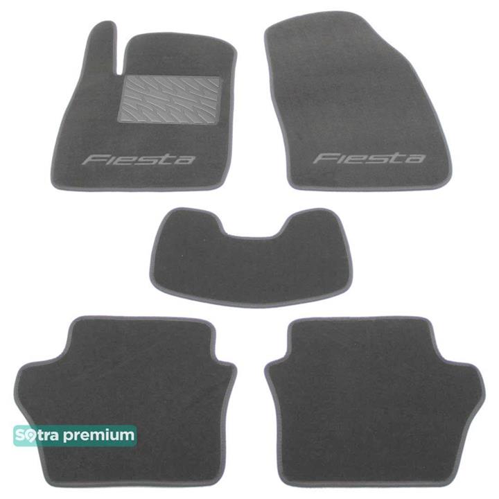 Sotra 07148-CH-GREY Interior mats Sotra two-layer gray for Ford Fiesta (2008-2017), set 07148CHGREY
