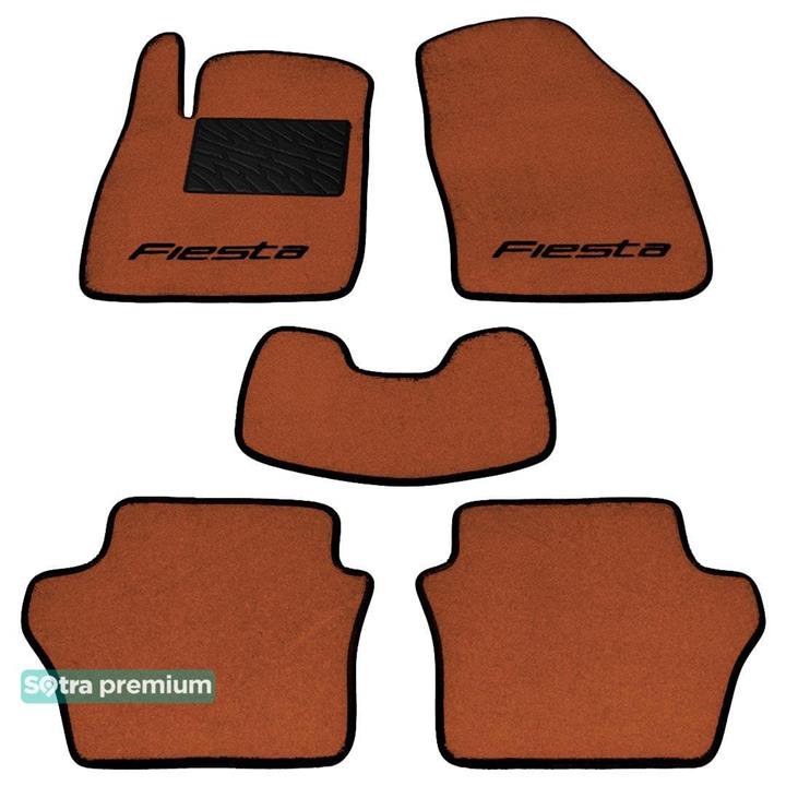 Sotra 07148-CH-TERRA Interior mats Sotra two-layer terracotta for Ford Fiesta (2008-2017), set 07148CHTERRA