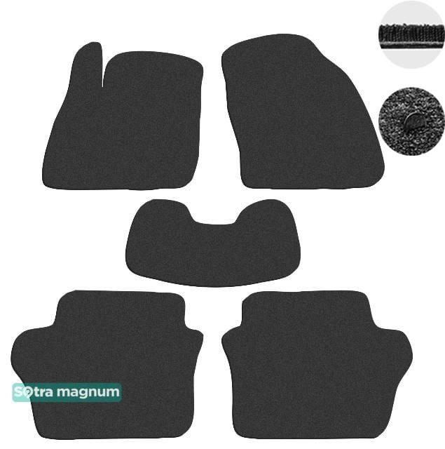 Sotra 07148-MG15-BLACK Interior mats Sotra two-layer black for Ford Fiesta (2008-2017), set 07148MG15BLACK