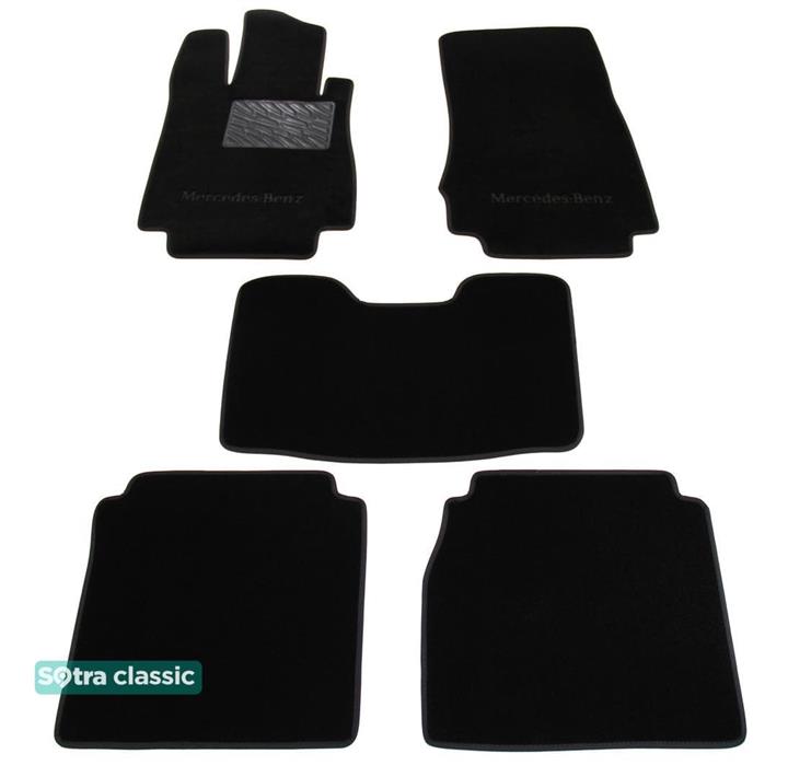 Sotra 07152-GD-BLACK Interior mats Sotra two-layer black for Mercedes S-class (1998-2005), set 07152GDBLACK